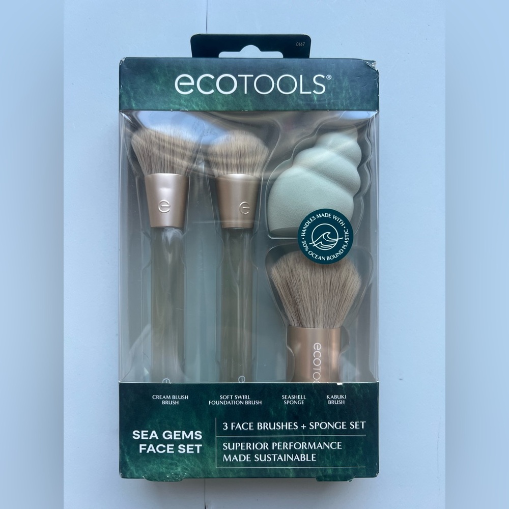 Ecolools Sea Gems Face Makeup Brush Set - 4ct